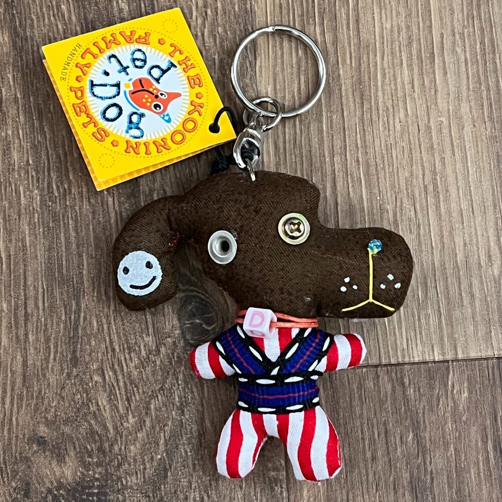 NEW Koonin Family Handmade Kamibashi Dog Keychain eclectic